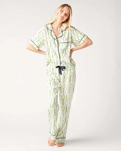 KATIE KIME - Tennis Time Pajama Pants Set - Green