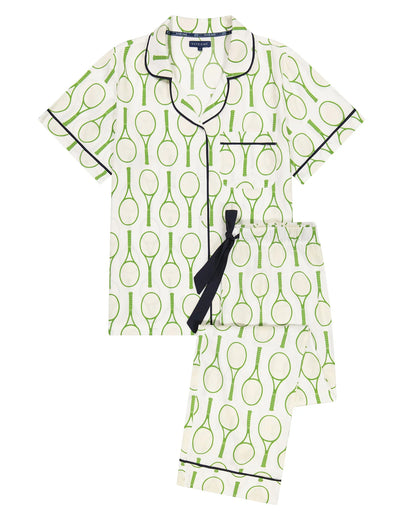 KATIE KIME - Tennis Time Pajama Pants Set - Green