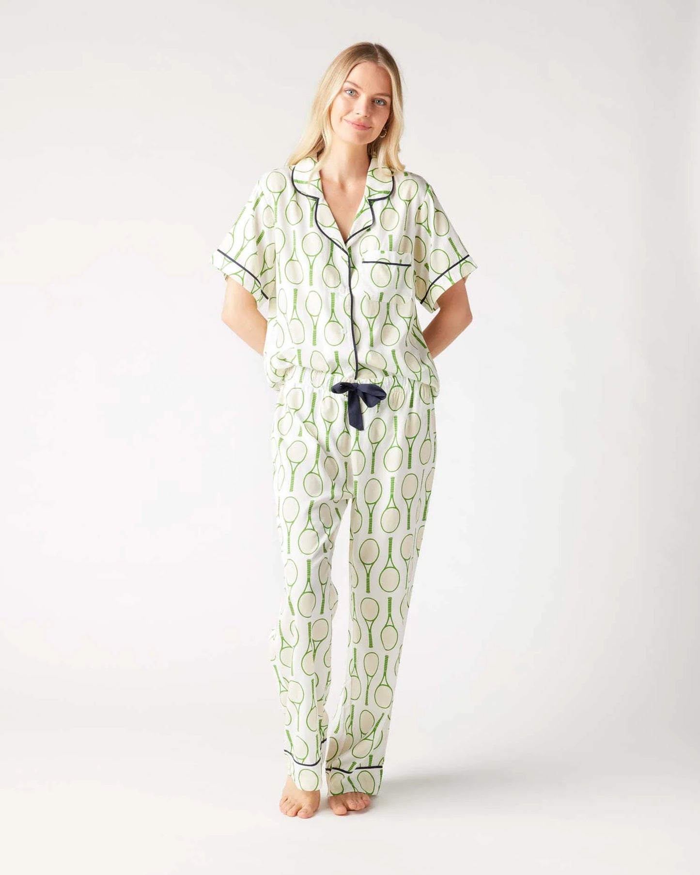 KATIE KIME - Tennis Time Pajama Pants Set - Green