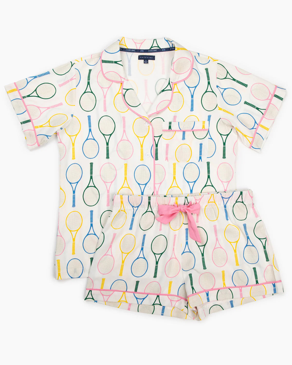 Tennis Time Pajama Shorts Set - Multi