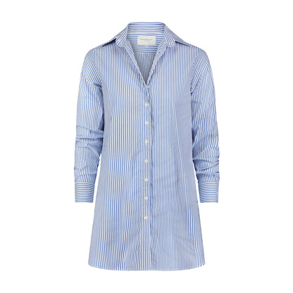 The Shirt - The WFH Dress - Blue/White Stripe