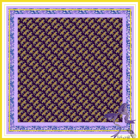 Brooke Wright Designs - Purple & Gold Tiger Scarf