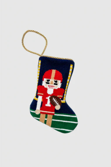 Bauble Stockings - Tight End Tidings, Football Nutcracker