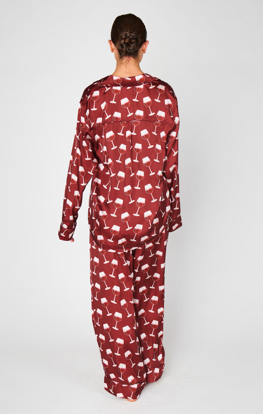 Classic PJ Set - Red Wine Silky