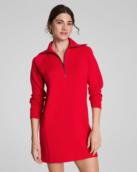 spanx red dress SPANX Red Ponte Sleeveless Midi Dress