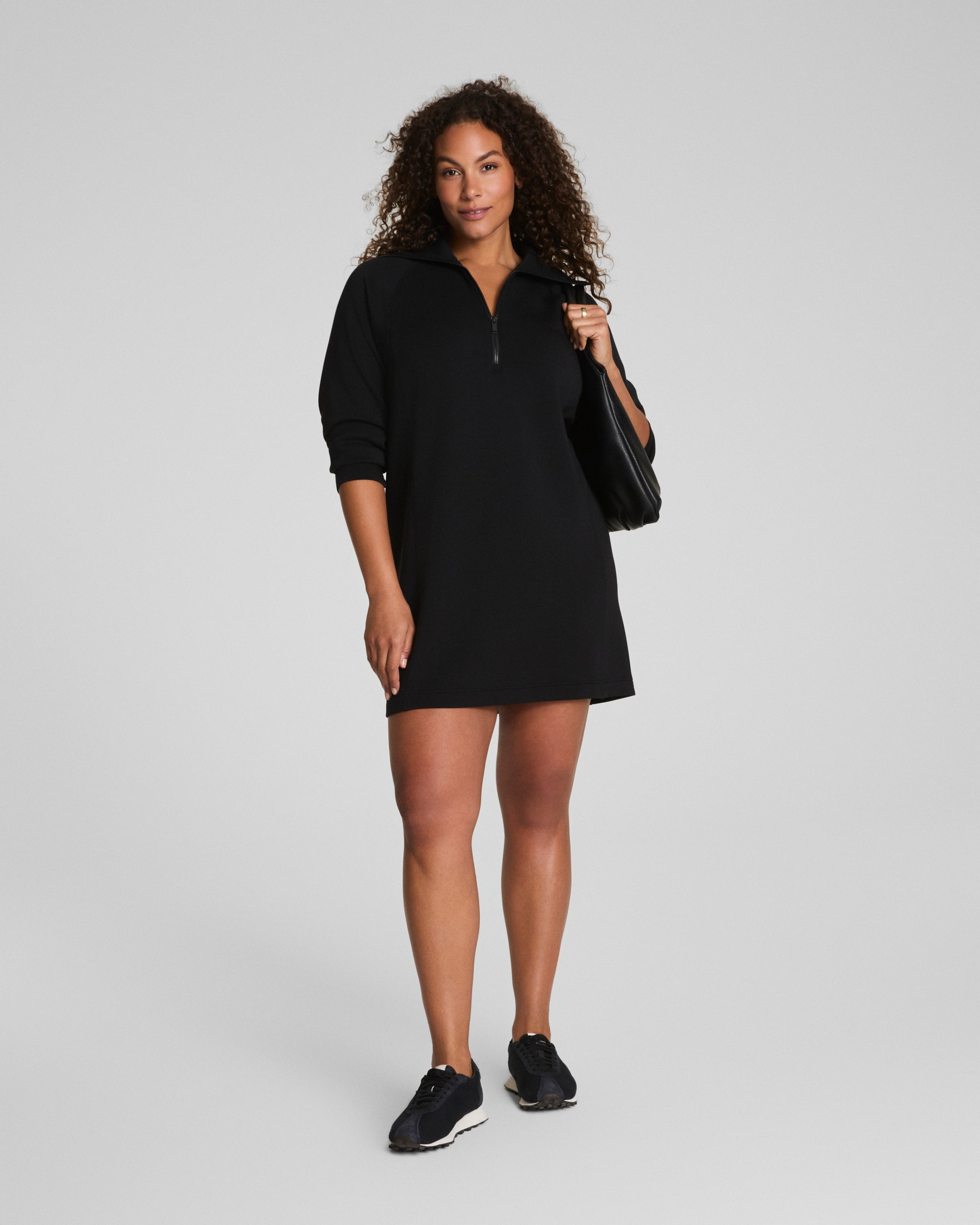AirEssentials®  Half Zip Dress - Very Black