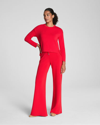 AirEssentials® Long Sleeve Side Slit Top - Spanx Red