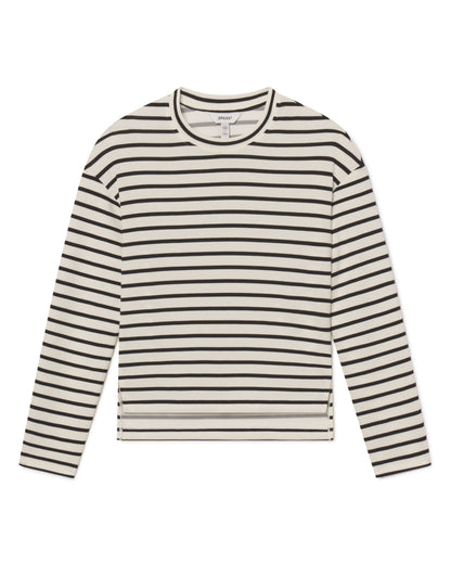 AirEssentials® Long Sleeve Side Slit Top - Pier Stripe