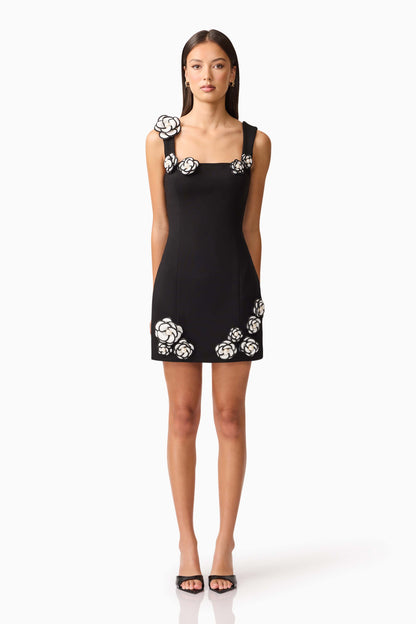 Marina Mini Dress in Black & White