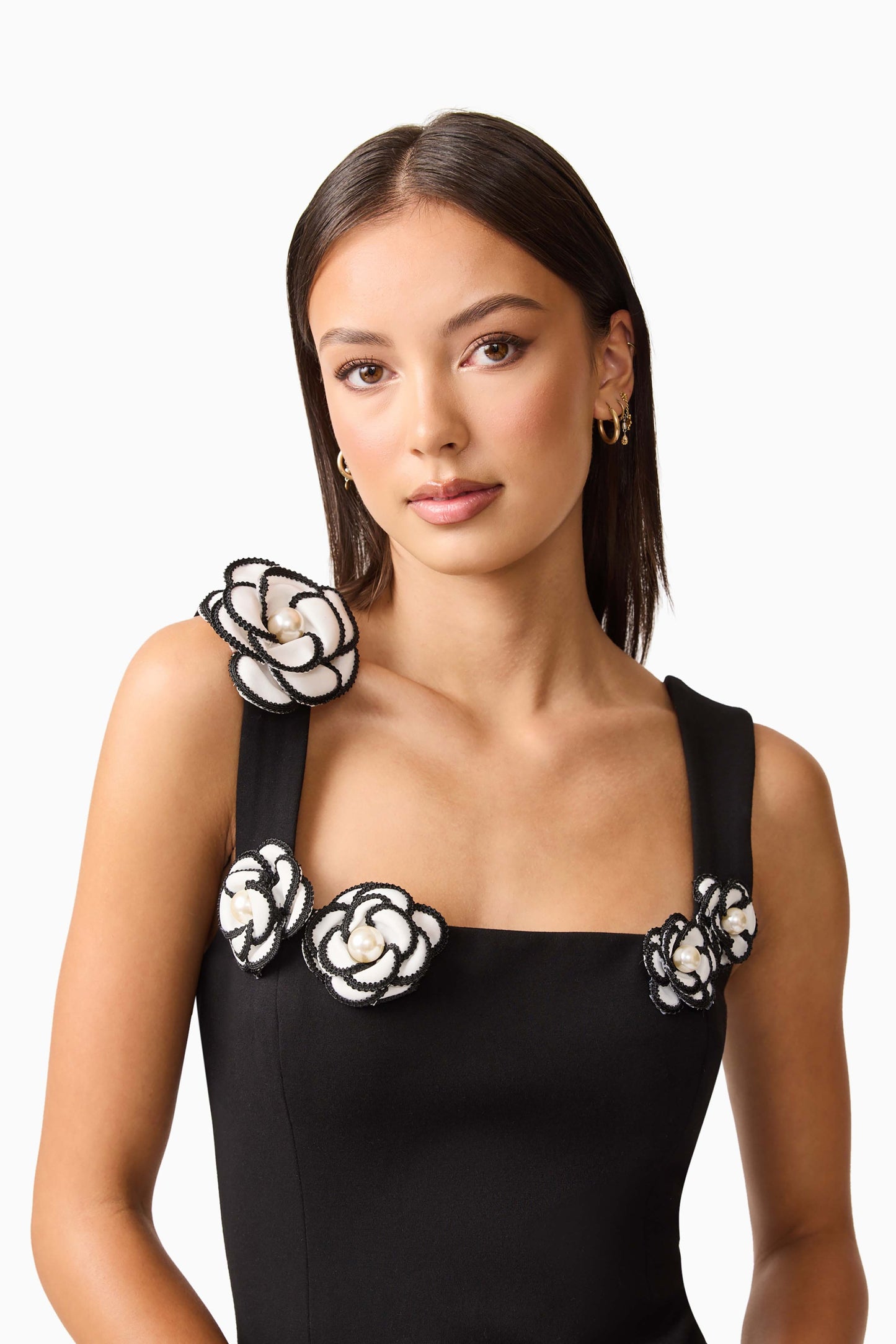 Marina Mini Dress in Black & White