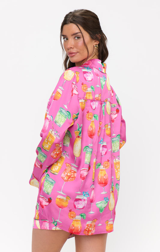Favorite PJ Set - Pink Sunset Cocktails Silky