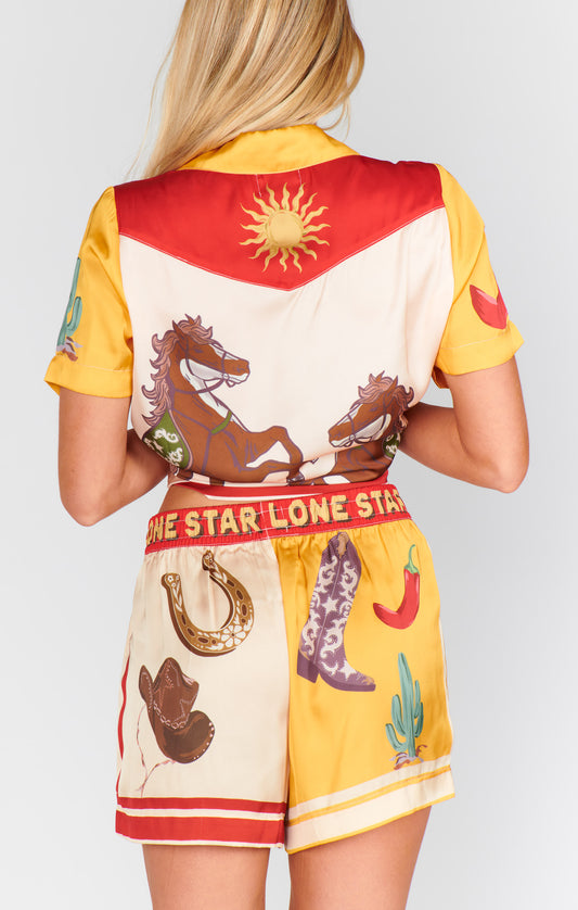 Home and Away PJ Set - Lone Star Silky