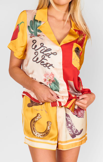 Home and Away PJ Set - Lone Star Silky