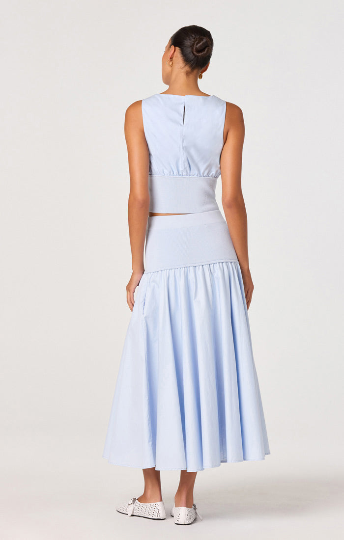Thesan Top & Skirt Set - Blue