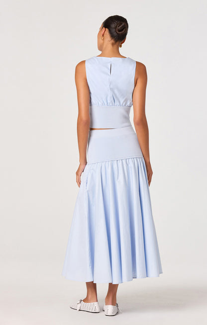 Thesan Top & Skirt Set - Blue