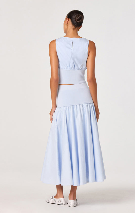 Thesan Top & Skirt Set - Blue