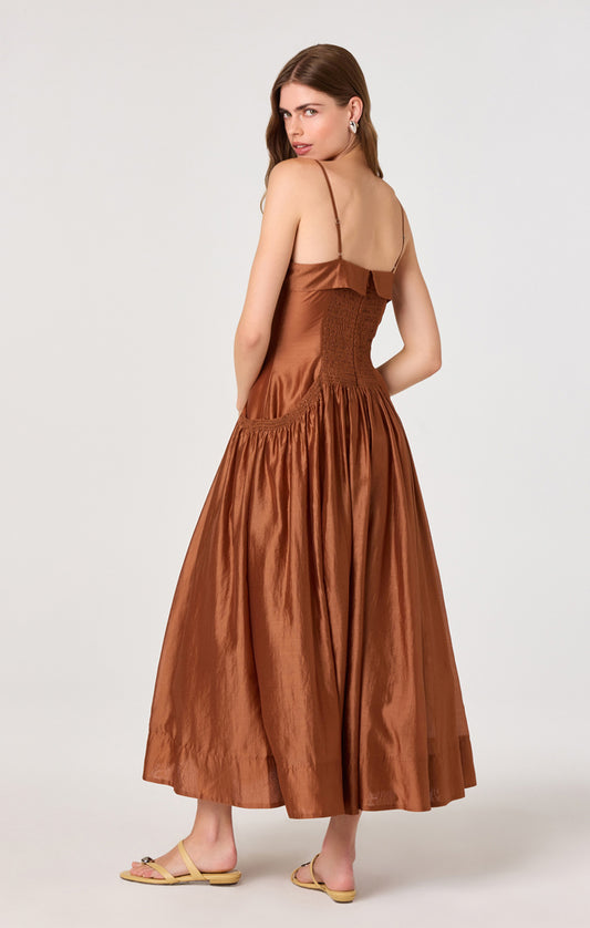 Ovina Dress - Spice Brown