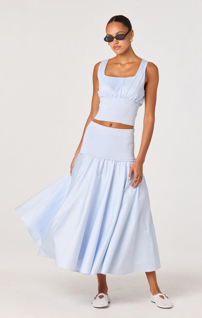 Thesan Top & Skirt Set - Blue