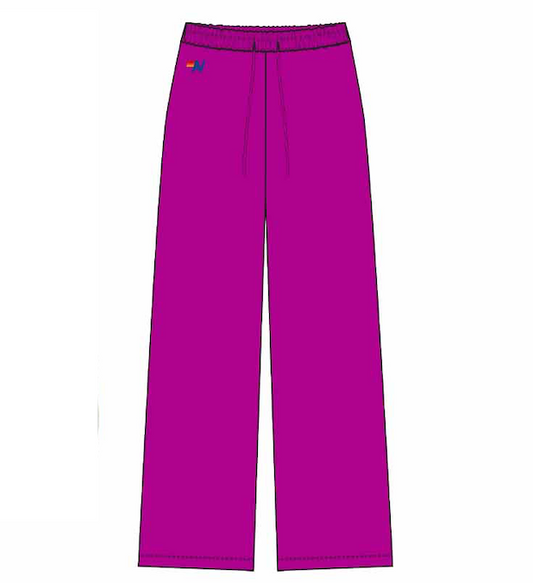 Aviator Nation - Wide Leg - Womens Pocket Sweatpants - Magenta