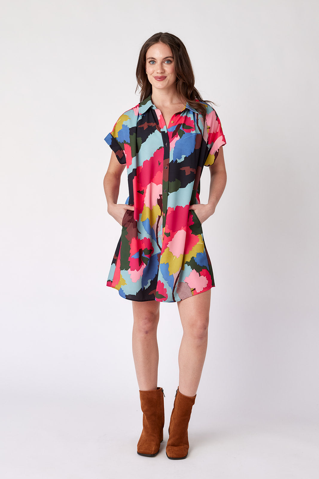 CROSBY - Jennings Dress - Painted Floral