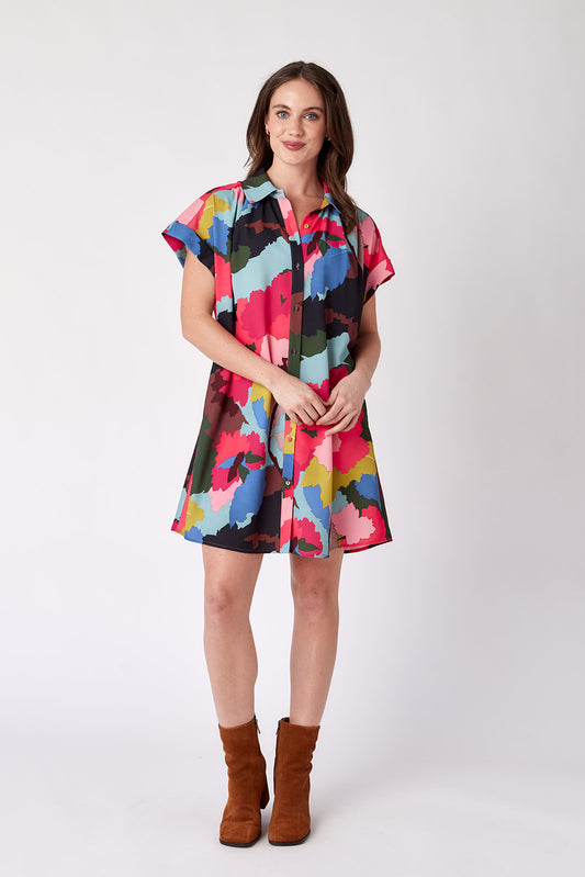 CROSBY - Jennings Dress - Painted Floral