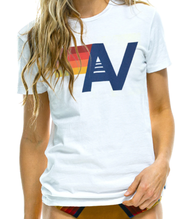 Aviator Nation - Logo Crew Tee Shirt - White