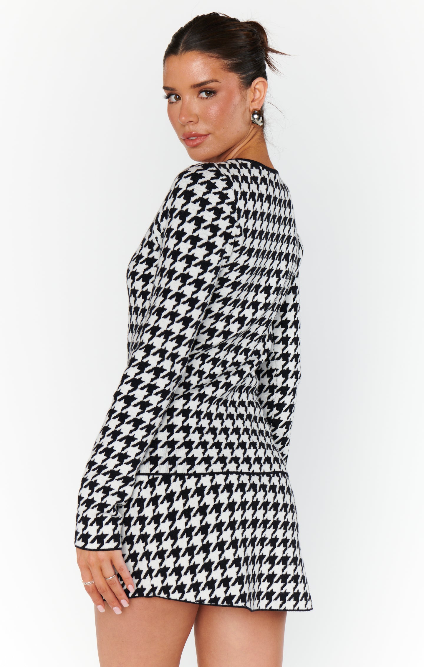 Show Me Your Mumu - Tippi Skirt - Houndstooth Knit