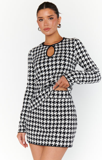 Show Me Your Mumu - Tippi Skirt - Houndstooth Knit