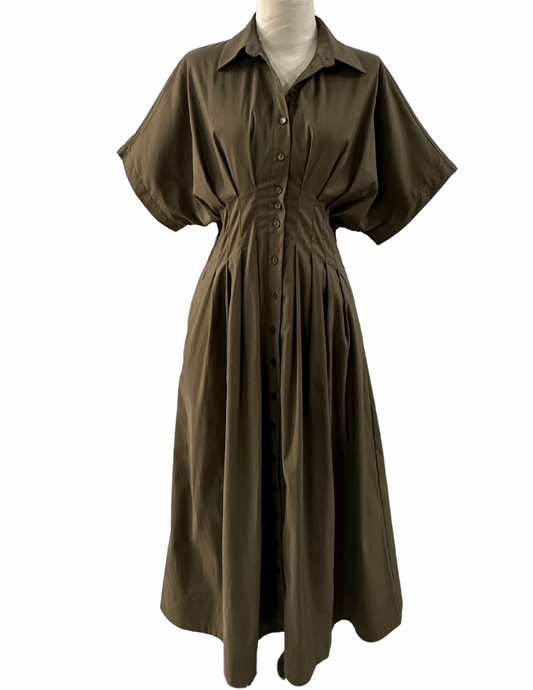 Greta Dress - Mediterranean Olive