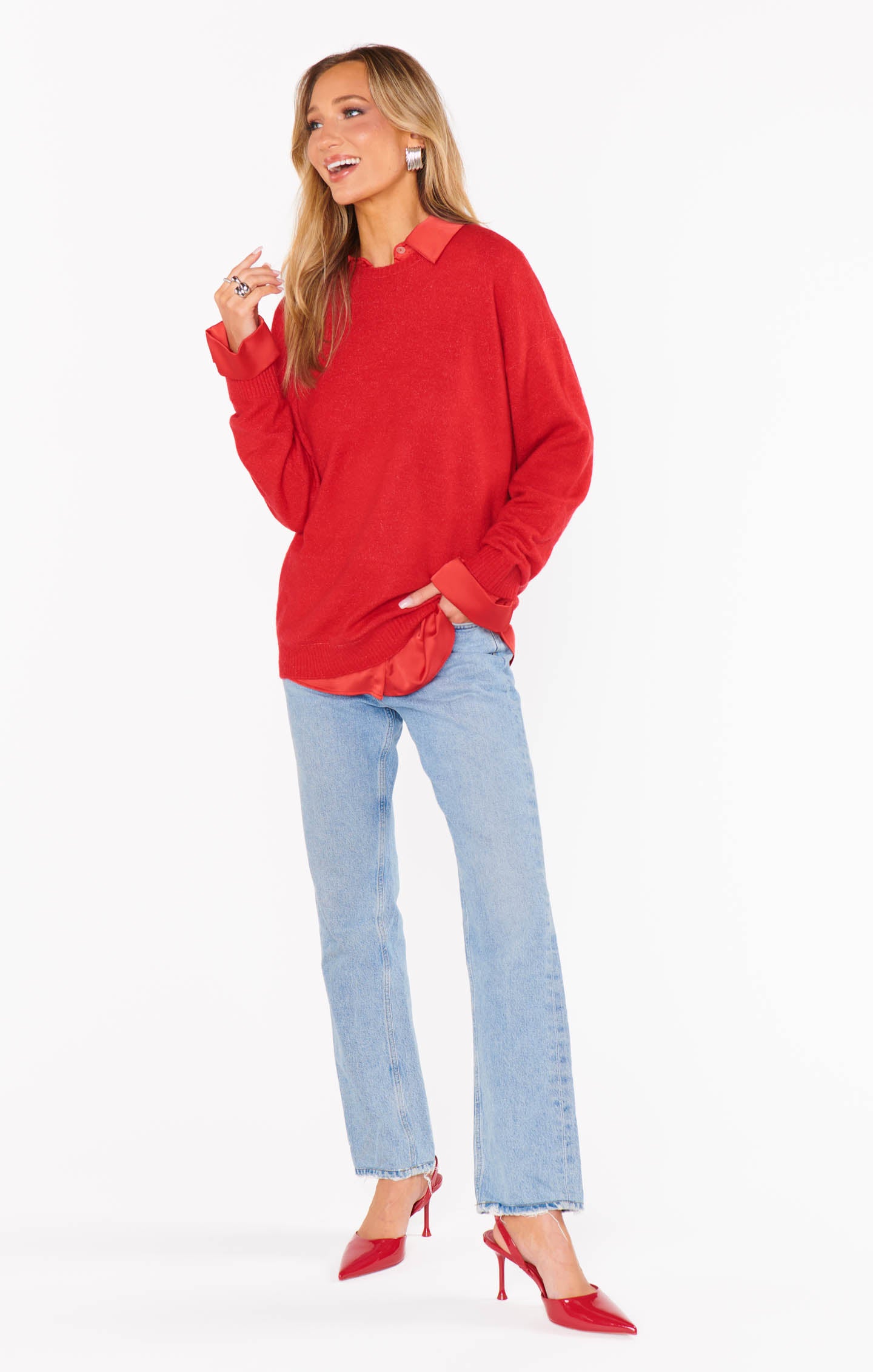 Show Me Your Mumu - Feel Good Sweater - Red Knit