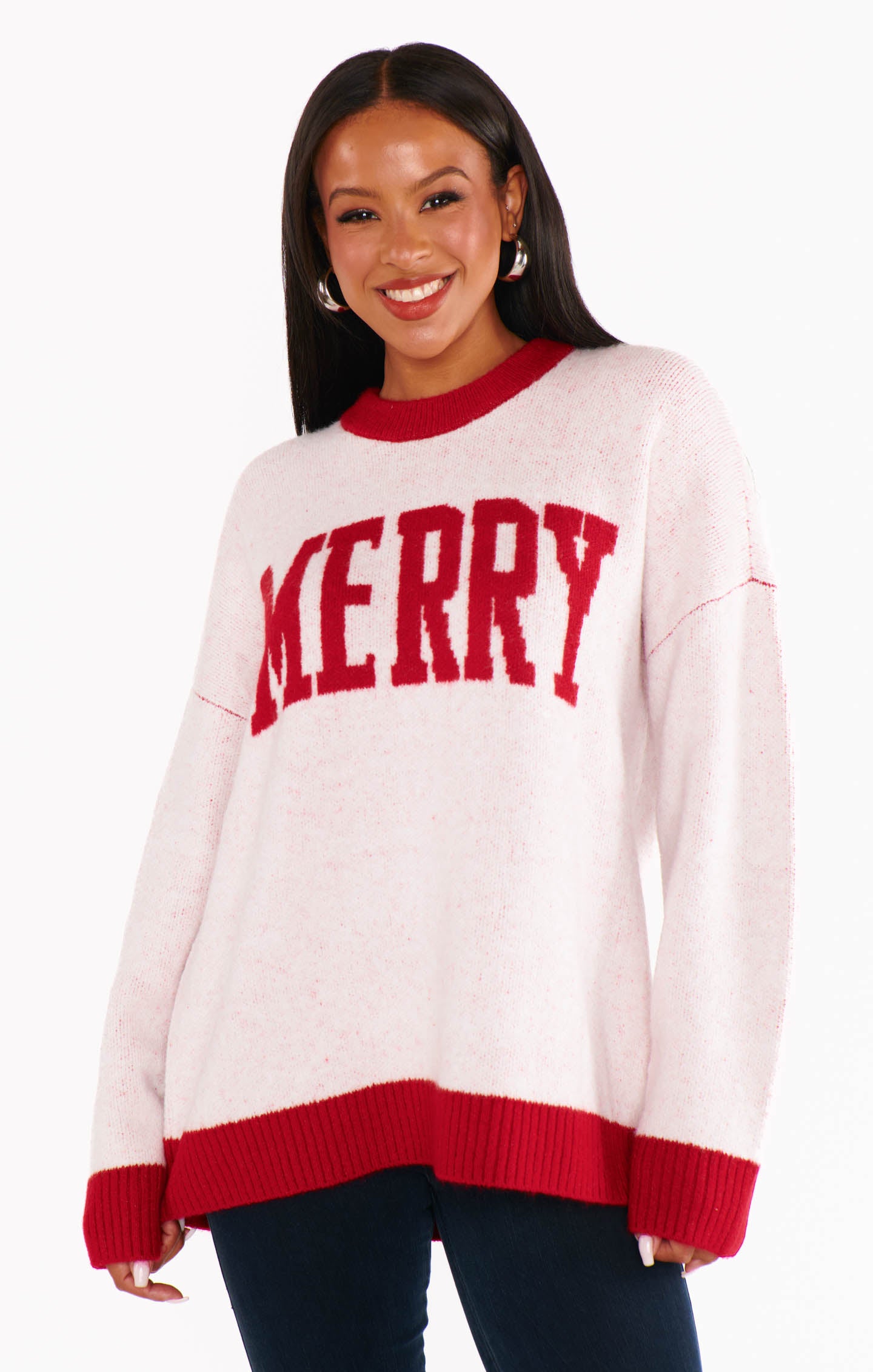 Show Me Your Mumu - Classic Crewneck Sweater - Merry Graphic Knit