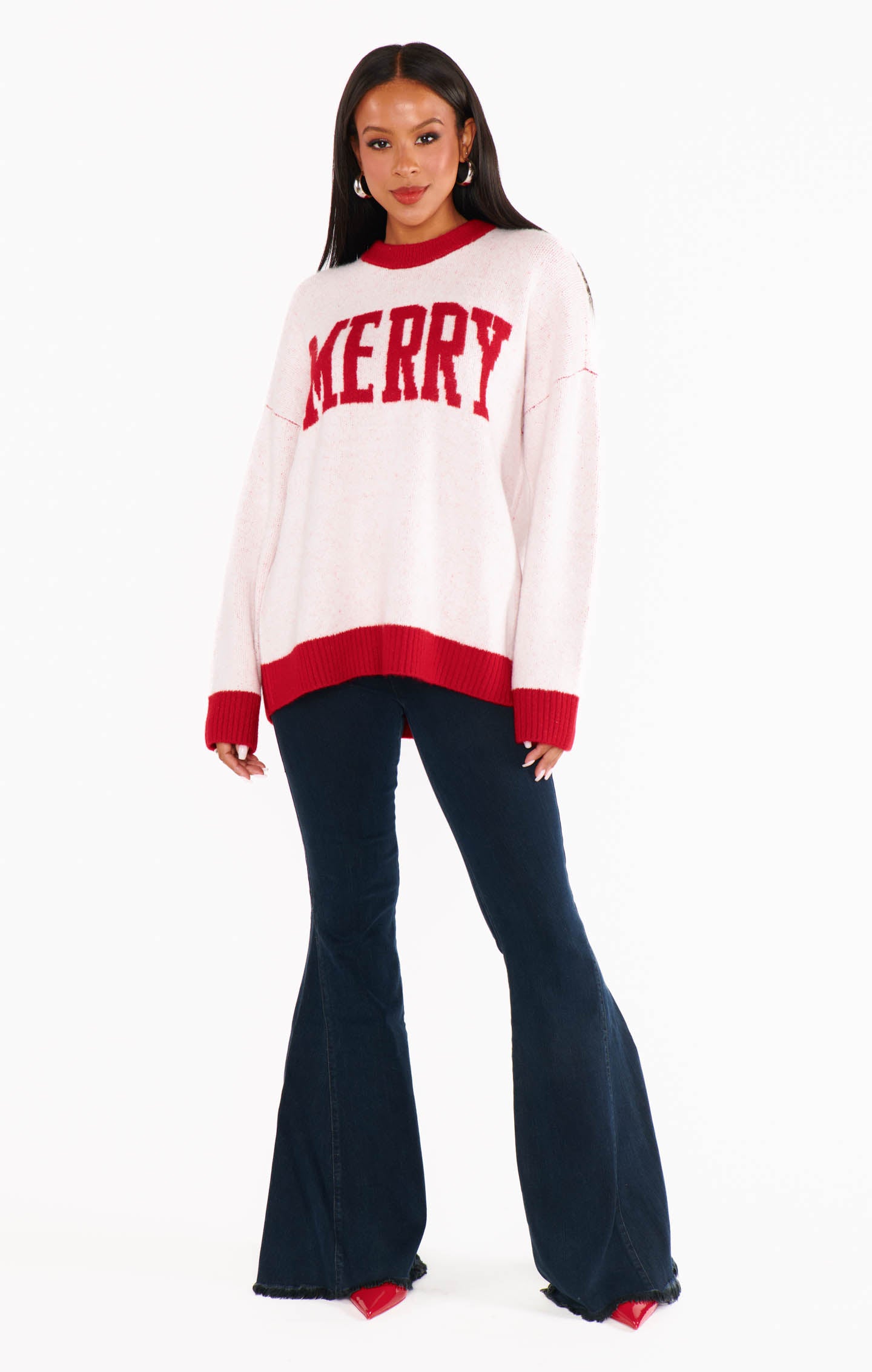 Show Me Your Mumu - Classic Crewneck Sweater - Merry Graphic Knit