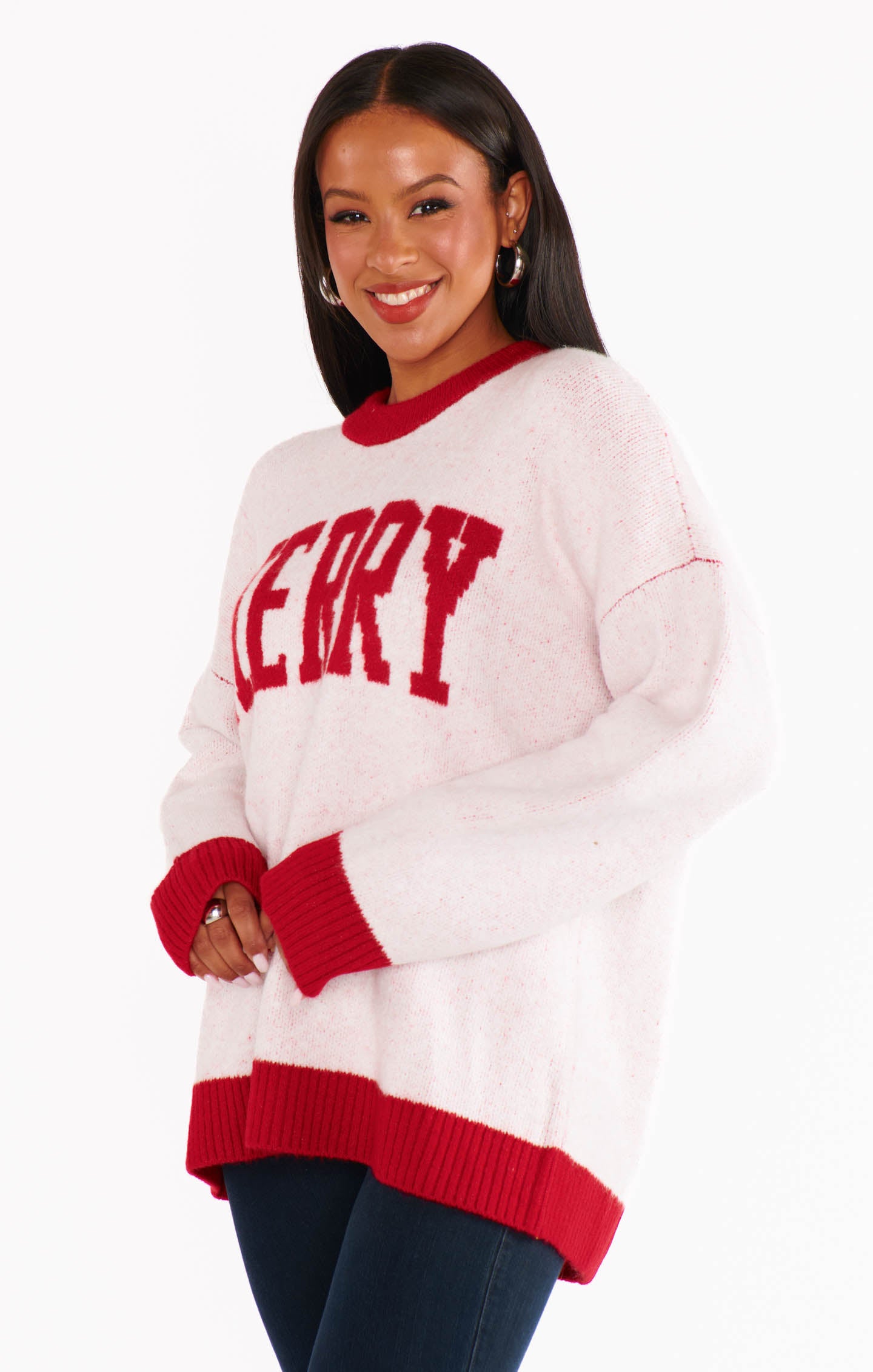 Show Me Your Mumu - Classic Crewneck Sweater - Merry Graphic Knit