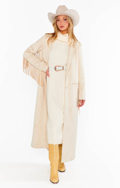 Show Me Your Mumu - Montreal Midi Dress - Cream Cable Knit