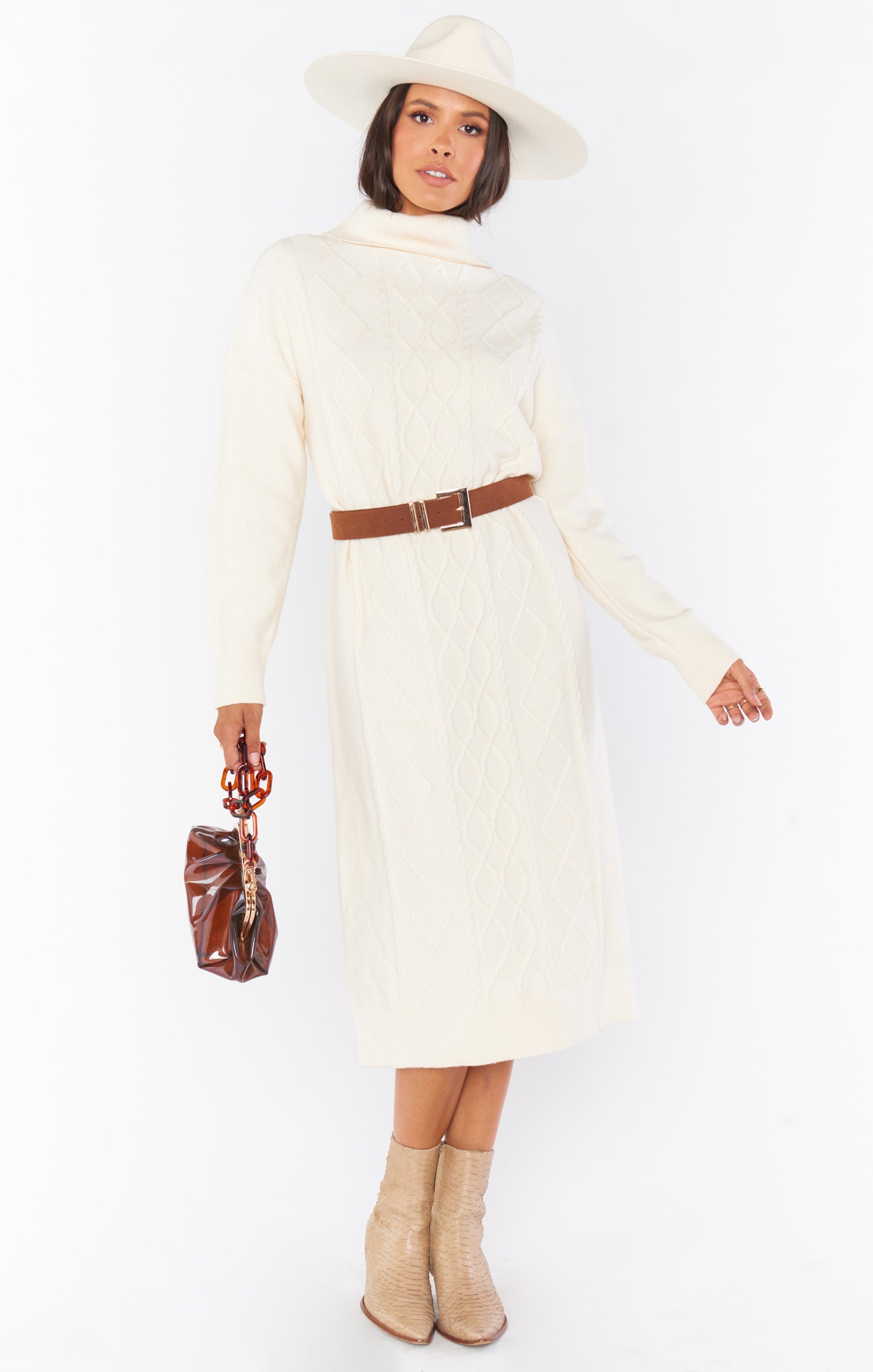 Show Me Your Mumu - Montreal Midi Dress - Cream Cable Knit