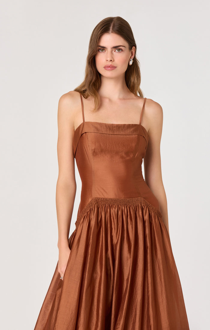 Ovina Dress - Spice Brown
