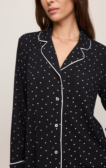 Luxe Dot PJ Top - Black