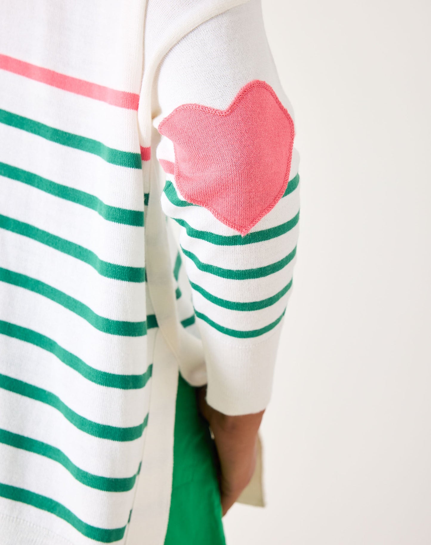 MerSea - Amour Sweater - Pink/Kelly Green Stripe