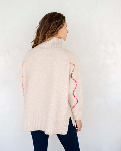 MerSea - Alpine Sweater - Almond/Pink