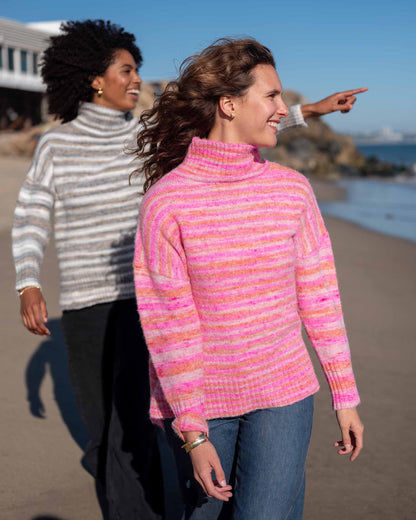 MerSea - Good Vibrations Turtleneck Sweater - Cotton Candy