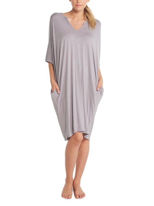 Barefoot Dreams - Luxe Milk Jersey - Short Caftan - Pewter