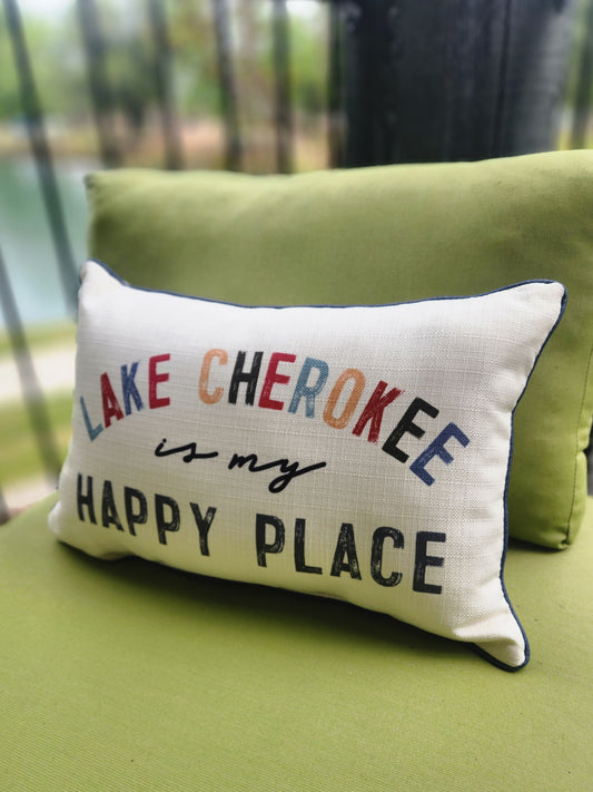 Happy Place Pillow - Lake Cherokee