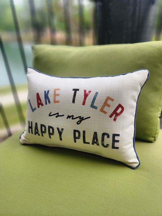 Happy Place Pillow - Lake Tyler