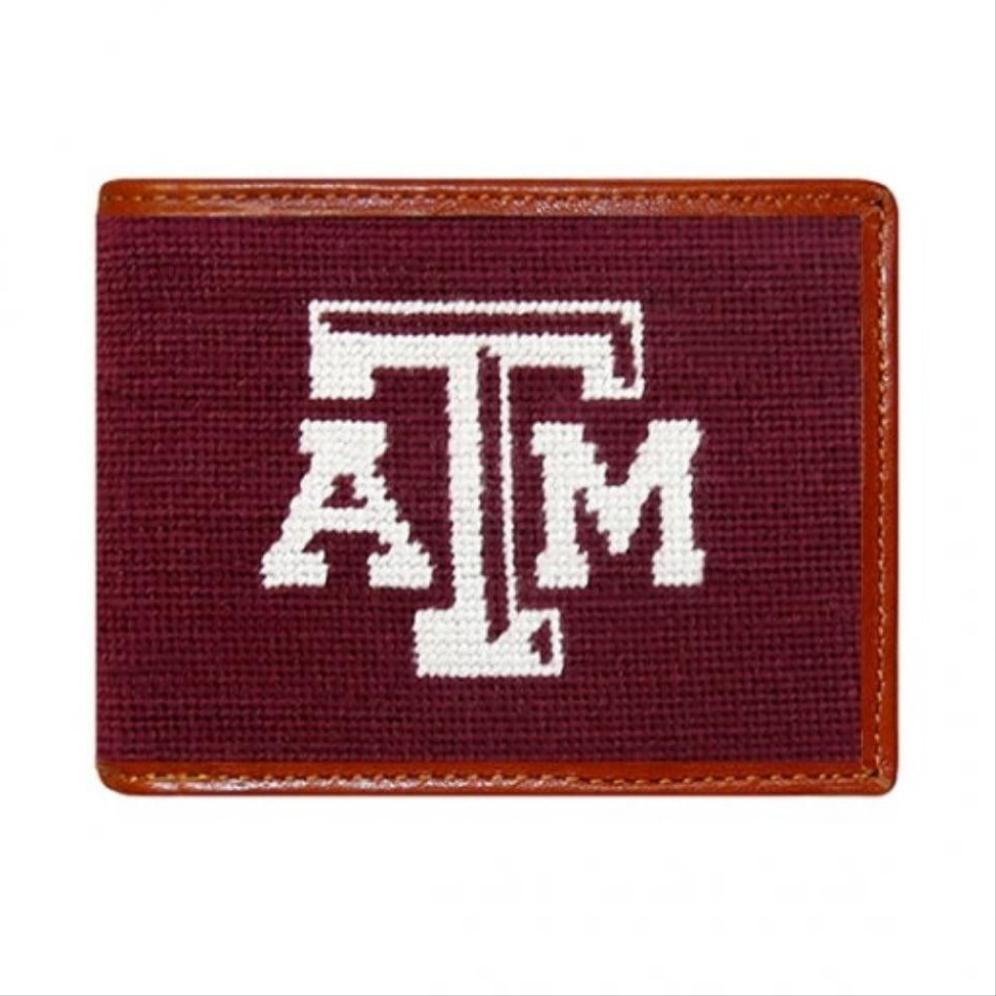Texas A&M (Maroon) Needlepoint Bi-Fold Wallet