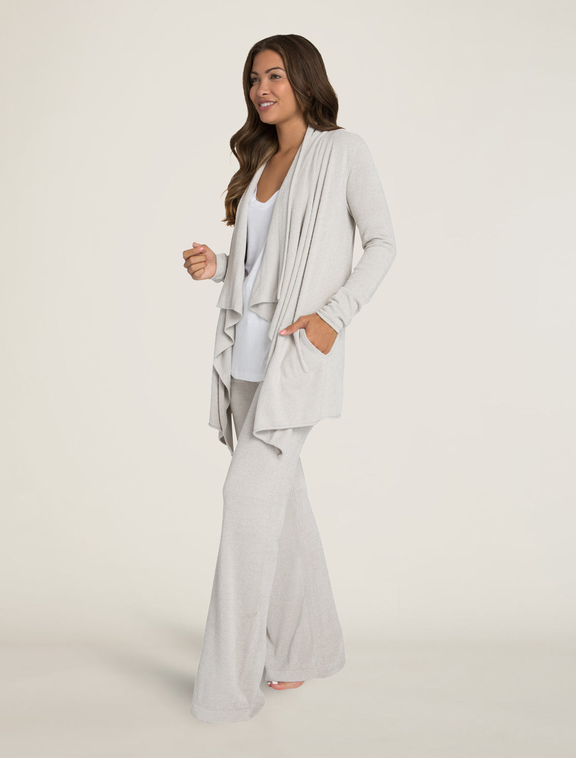 Barefoot Dreams - CozyChic Ultra Lite® Hi/lo Cardi - Fog Gray