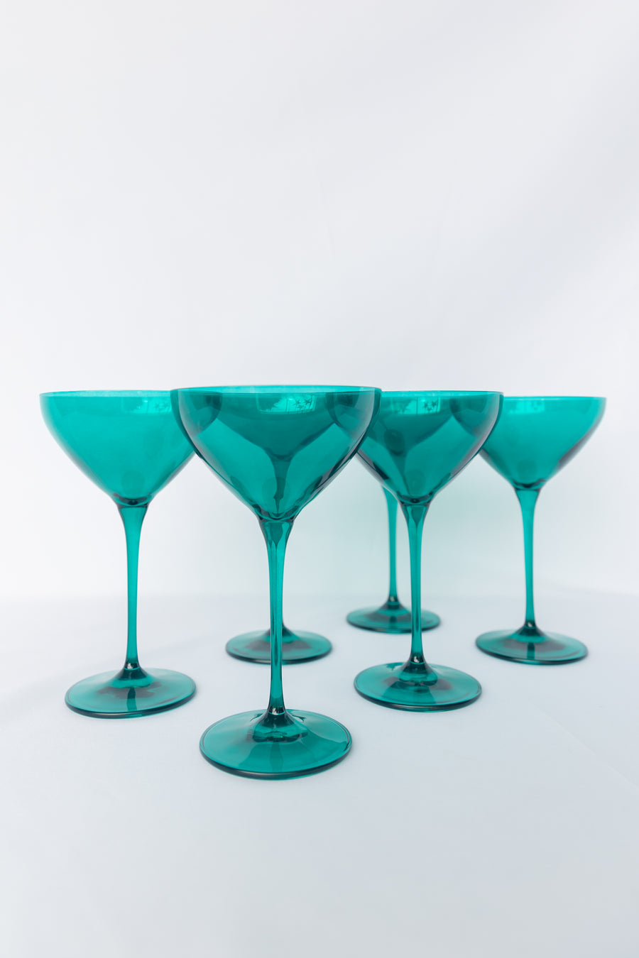 ESTELLE COLORED MARTINI GLASS - SET OF 6 {EMERALD GREEN}