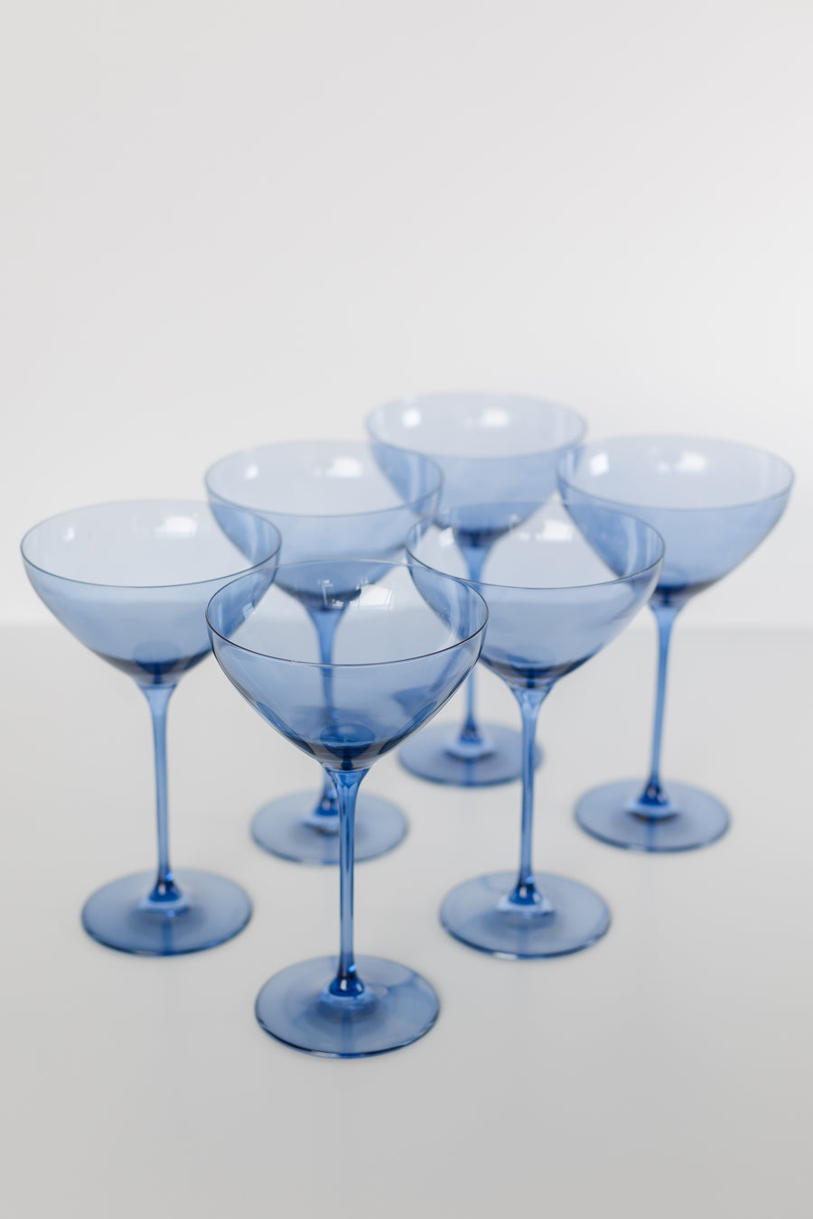 ESTELLE COLORED MARTINI GLASS - SET OF 6 {COBALT BLUE}