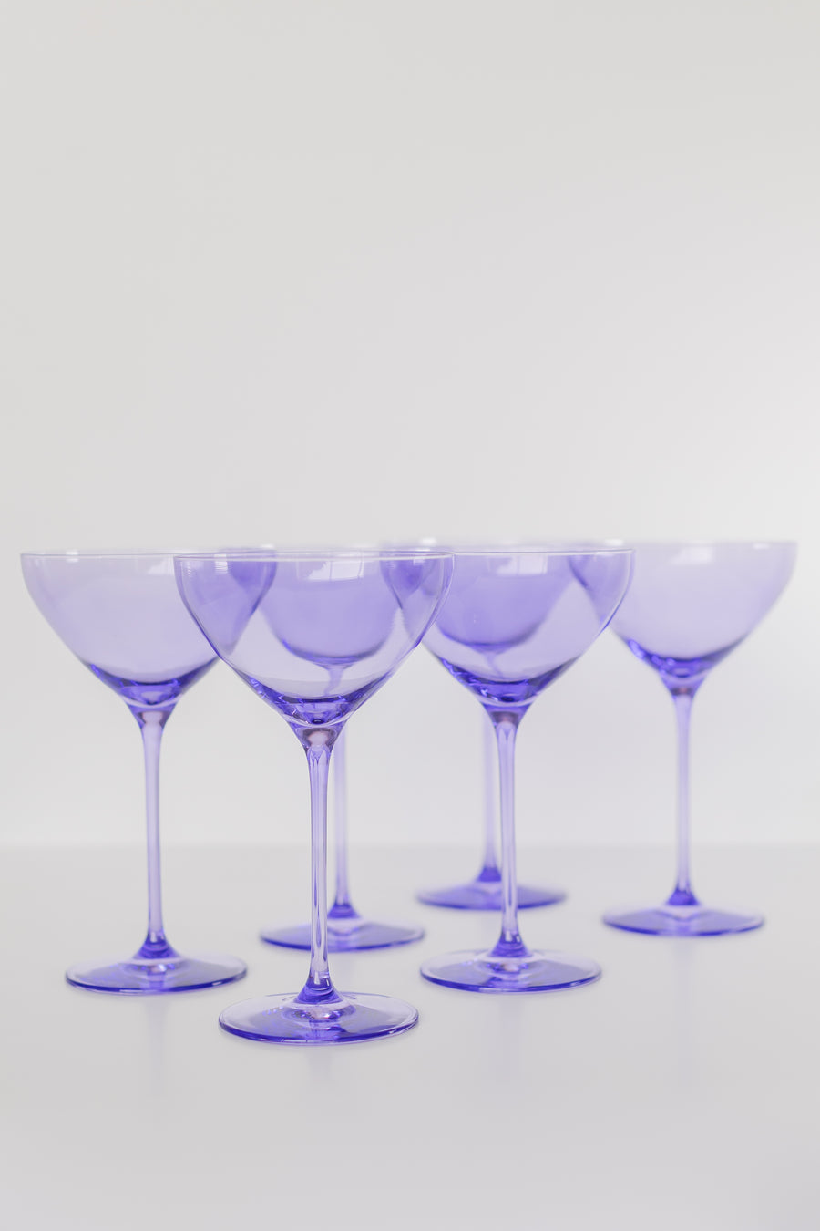 ESTELLE COLORED MARTINI GLASS - SET OF 6 {LAVENDER} - Spinout
