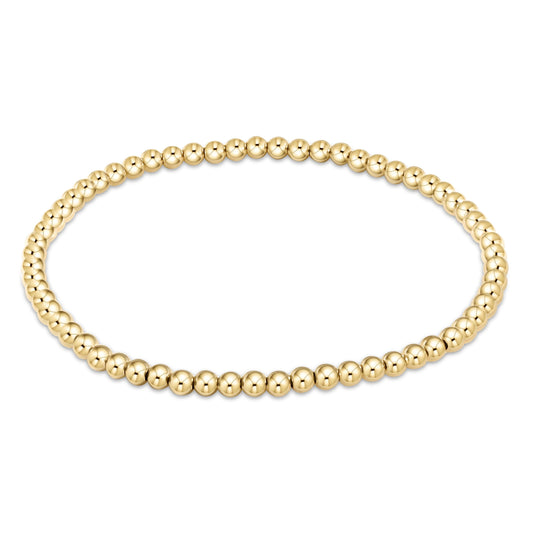 eNewton - classic gold 3mm bead bracelet