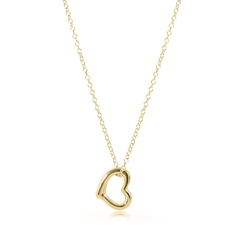 eNewton - 16" Necklace Gold - Love Small Gold Charm